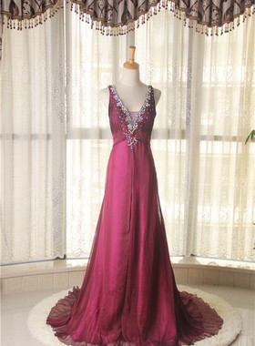 洛森D027超大摆绿色宴会玻璃石胖MM特大码拖尾长款礼服裙外贸原单