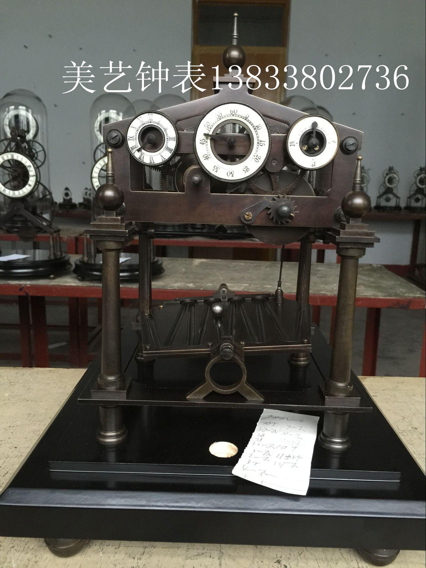 钟表古典钟表机械趣味滚球钟表欧式钟表.仿古钟小滚球翻板镀金钟_虎窝淘