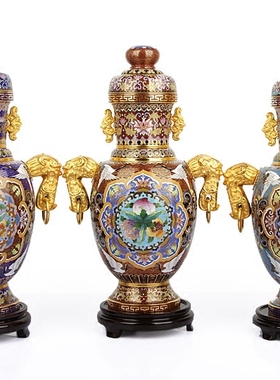 景泰蓝花瓶商务送老人生日工艺品