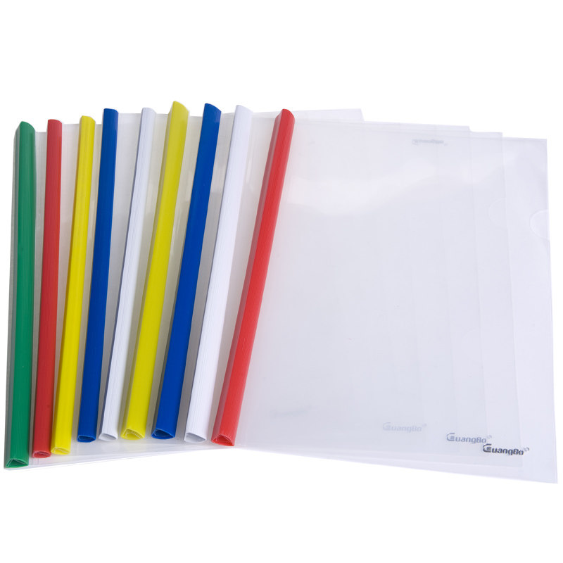 广博 A4抽杆文件夹 防水文件袋 彩色透明 文件夹A2012