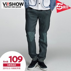 Viishow2015 casual trousers men's straight leg waist spring new American and European men's youth popular street pants