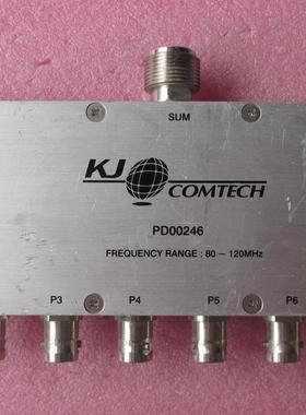 kj comtech PD00246 80MHz-120MHz 1W 一分8 射频同轴功率功分器