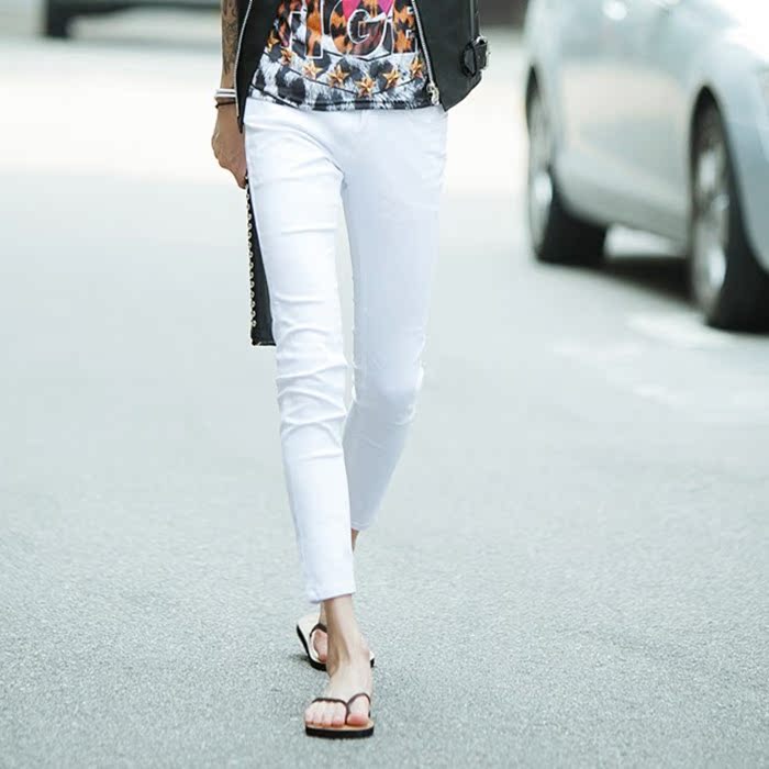 Jeans pieds Slim en coton pour été - Ref 1462058 Image 1