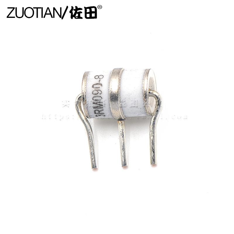 陶瓷气体放电管防雷管3RM090L-8 3脚 90V 3R090 8X10 10KA（5只）