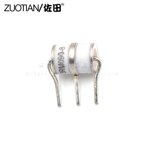 陶瓷气体放电管防雷管3RM090L-8 3脚 90V 3R090 8X10 10KA（5只）