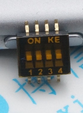 1.27 贴片 4位 原装进口 DSHP04TSGER 台湾KE 1.27mm 4路拨码开关