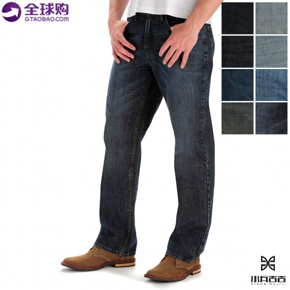 美国正品 lee/李牌 男士经典水洗中腰宽松直筒休闲牛仔裤 20065系