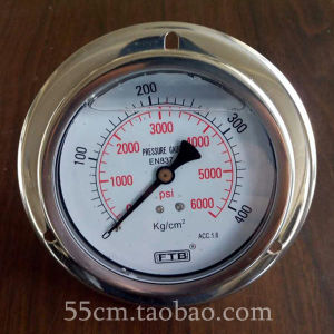 FTB100mm数控剪板机专用耐震压力表0-40MPA液压折弯机抗震400kg