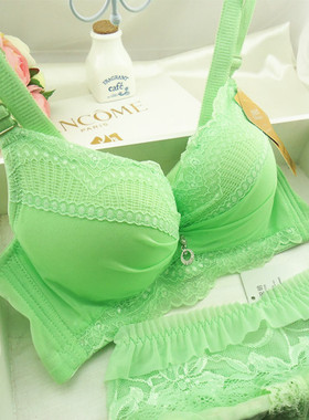 加厚小胸聚拢内衣伪娘cos套装女装大佬男文胸性感蕾丝cd变装乳罩