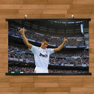 C罗纳尔多海报世界杯皇马足球壁画墙画斗牛舞冰球冠军主板接