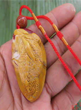 玛瑙宝石金蟾挂件手工A货玉饰品