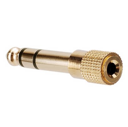 得胜 耳机/话筒转接头 3.5转6.3 双声道转换头 大头子 小转大