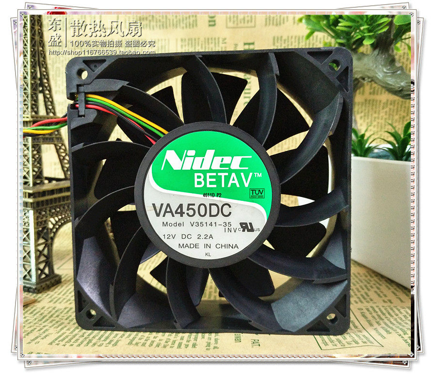 Nidec 12038 PWM智能 2.2A 12CM高转速风扇 V35141-35 双滚珠