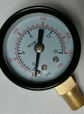 压力表 perssure gauge 0-16bar 230psI 直径40mm pt1/8 ZG1/4