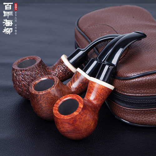 百年海柳石楠木男士手工小烟斗自由式实木弯式斗粮专用NX30 - 封面