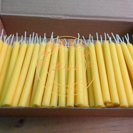 天然蜂蜡蜡烛 纯手工蜂蜜蜡创意 华德福香薰烛台祈祷儿童冬至深冬
