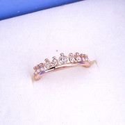 Good jewelry Korean style fashion Flash diamond Crown ring diamond ring girl pinky ring