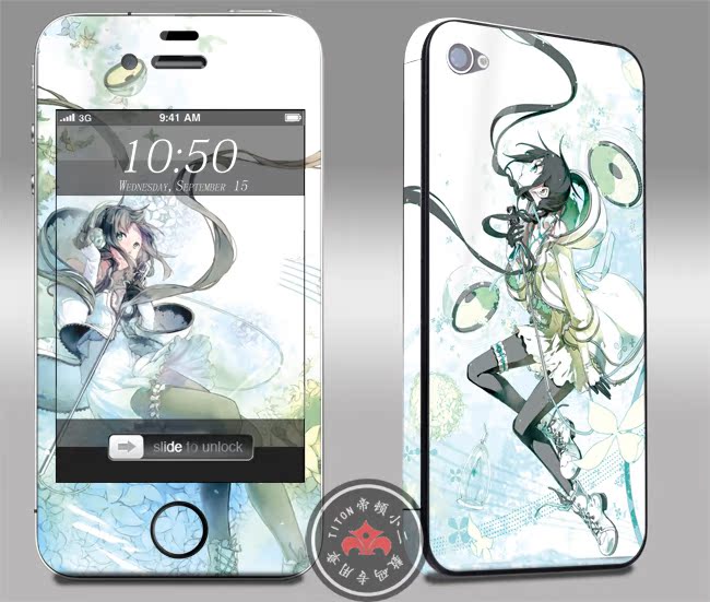 Æ»¹ûiPhone4/4S/5/5SÍ´»úÌùÖ½ÐéÄâ¸è¼§ÏÄÓïÒ£¶¯ÂþÌùĤʹÌù¿¨Í¨