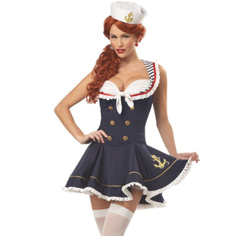 嗯喃呐万圣节女海军制服水手服美国大兵cosplay酒吧演出服装