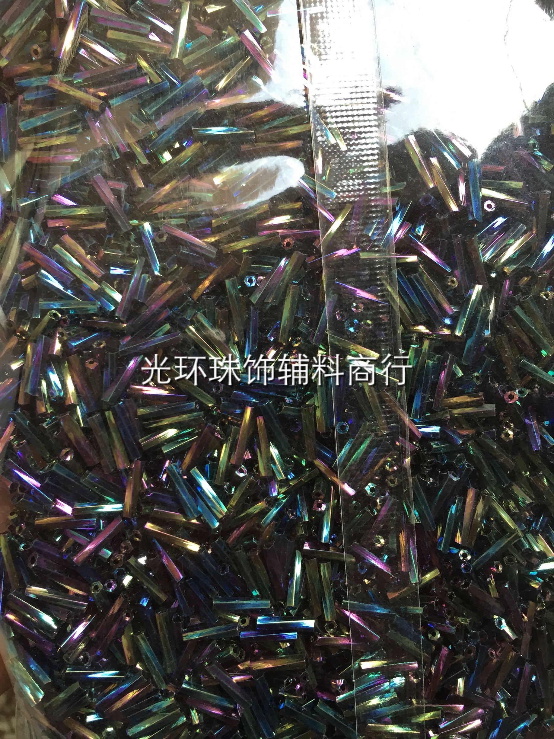 螺纹彩黑色管珠 4.5mm/6mm/9mm/12mm彩克色 螺旋玻璃珠管450克