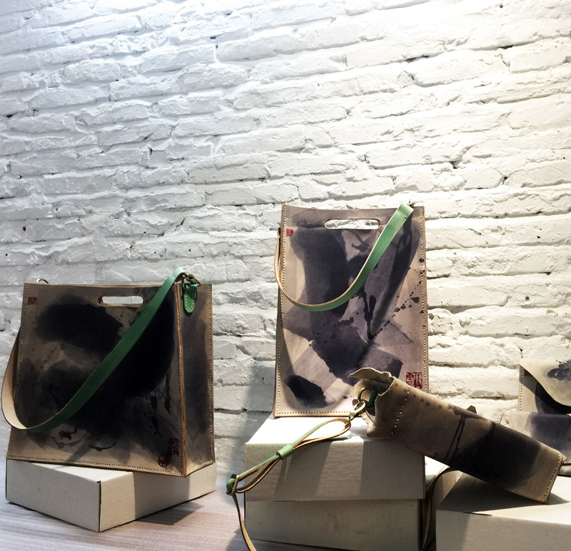 Fu.DuJuan！杜鹃FU 设计师文艺手工牛皮单肩手提斜跨包包