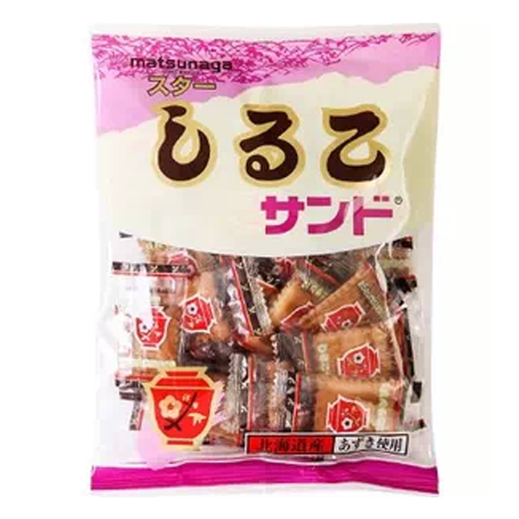 日本饼干进口零食松永matsunaga北海道小麦红豆夹心饼干230g袋装
