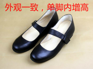 订做真皮残疾鞋残疾人高低脚鞋左右脚长短腿补高矫正鞋内增高定制