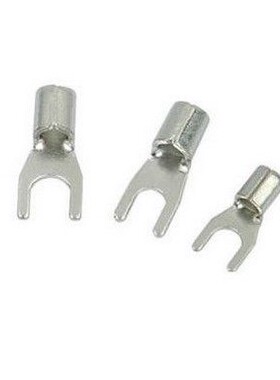 UT10-5插拔式接线端子Y型裸端头黄铜U型叉形冷压线耳铜鼻子1000只