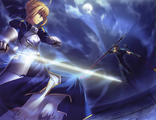日本动漫海报 圣杯之战命运之夜Fate/stay night动漫装饰画D7744C