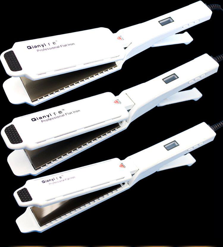 包邮千艺1045液晶数码玉米夹板直板夹直发器波纹夹钛金发热