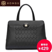 Honggu red Valley Ms 2015 counters authentic new style fashion leisure Plaid leather portable bag 8018