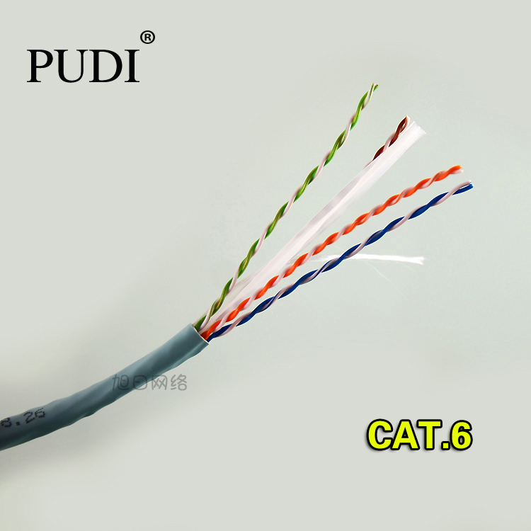 PUDI原装正品六类网线双绞网线 0.58千兆六类全铜网线（散卖）