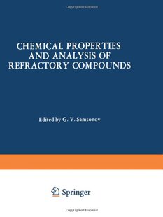 【预售】Chemical Properties and Analysis of Refractory...