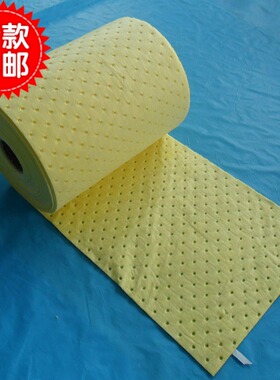黄色4mm化学品液体吸附棉吸液卷 吸酸棉吸液垫 超强吸收 40cm*50m