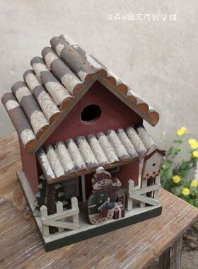 美式乡村风小木屋拍摄道具装饰品