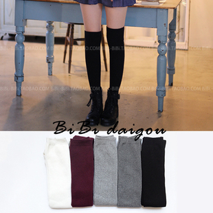 条纹棉舒适女韩版 韩国代购 秋冬长筒袜超长过膝袜OS19 包邮 满68元