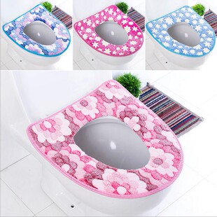 居家保暖加厚粘贴式魔术扣马桶垫厕所马桶套坐便套通用马桶盖坐垫