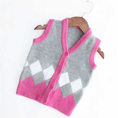春秋英伦风开衫毛衣韩版男童背心