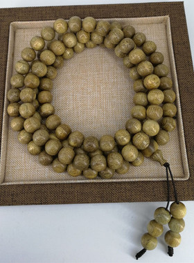 印尼黄油格老料纯天然沉香108颗佛珠木手串保真念珠男女项链挂链