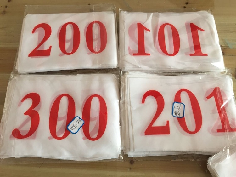 马拉松号码布 运动会比赛运动员号码布  数字号牌彩色号码布订做