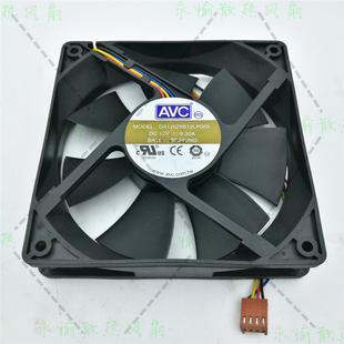 12V DA12025B12LP005 12025 0.30A 4线PWM散热风扇 原装 12CM AVC