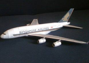 【新翔精品纸模型】新加坡航空空中客车A380客机模型 AirbusA380