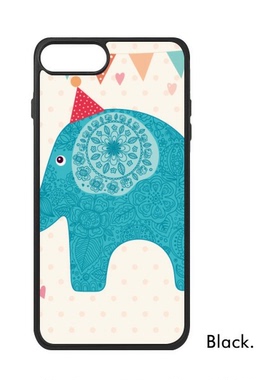 适用于iPhone帽子蓝色大象彩旗粉Xr手机壳max保护套678plus硅胶11