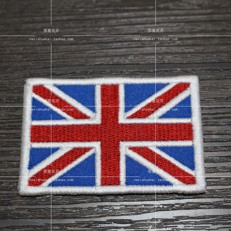 英国国国旗臂章布贴/衣贴/绣标/标贴贴章魔术贴/绣章/肩章/可定做图片