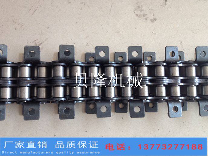 牵引机橡胶块链条 单排双排弯板链条 牵引机牛筋橡胶块 尼龙链轮