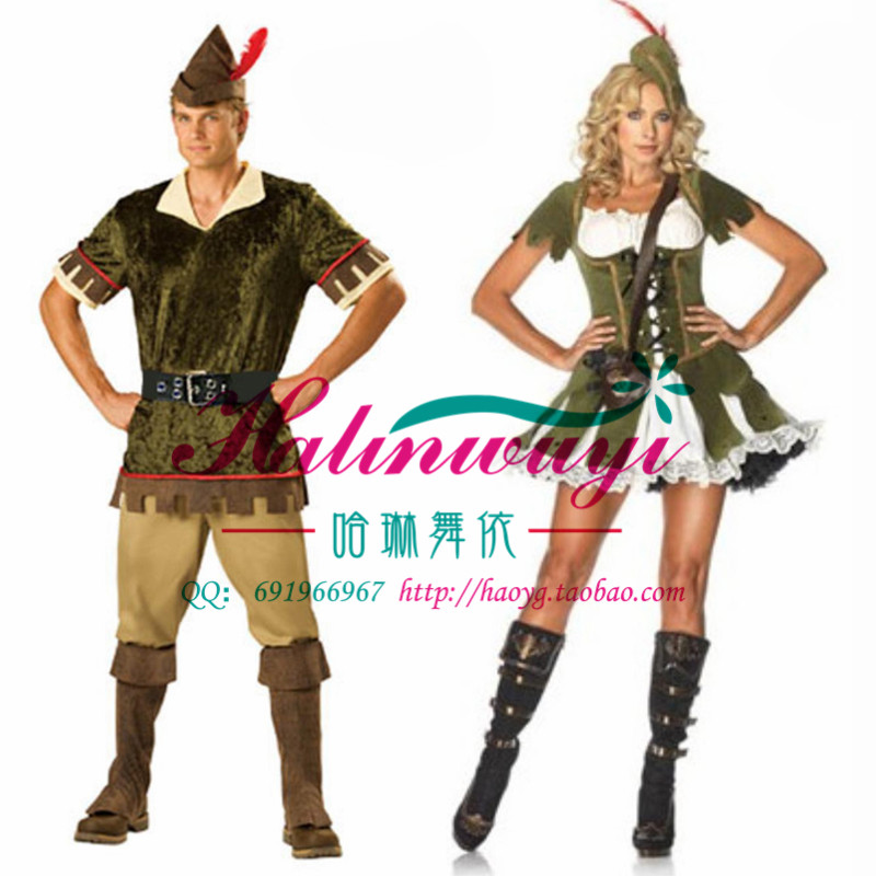 夜场小飞侠罗宾汉万圣节cosplay扮演服 绿色精灵美少女战士猎人装