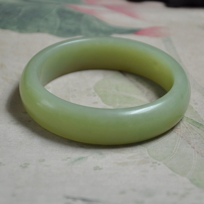 【黄玉手镯】内径56新疆和田玉天然正品手镯镯子玉镯6016黄口料