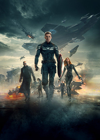 欧美电影海报画 美国队长2 寝室网吧客厅房间装饰画h