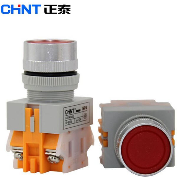 正泰 自复位平按钮 按钮 NP4-11BN 红绿 (LAY7) 一常开一常闭