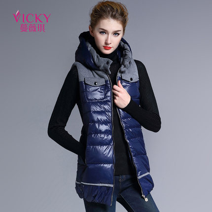 <em>2015</em>大码女装<em>加肥</em>秋冬羽绒<em>棉马甲</em>女中长款外